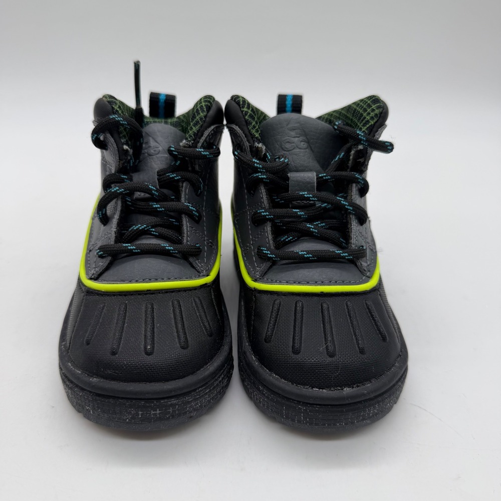 Nike ACG Woodside 2 High Toddler Boots 5C Black Grey Volt Duck Waterproof